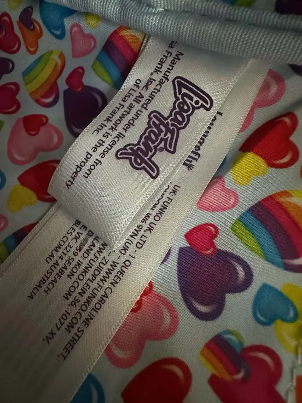 Loungefly x Lisa Frank Logo Mini Backpack w/Detachable Rainbow Heart Fanny Pack - Picture 6 of 11